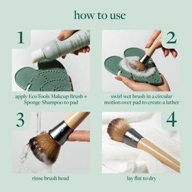 EcoTools Brush Cleaner Mat with raised ridges for scrubbing