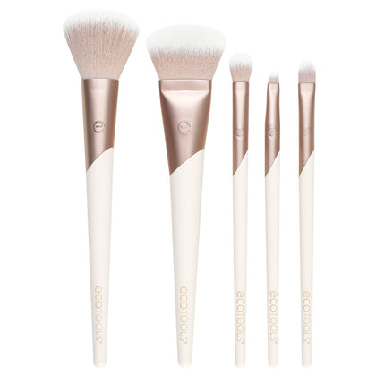 EcoTools Luxe Natural Elegance 5-Piece Makeup Brush Set front view