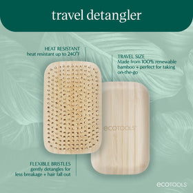 EcoTools Travel Detangler Hairbrush flexible bristles close-up