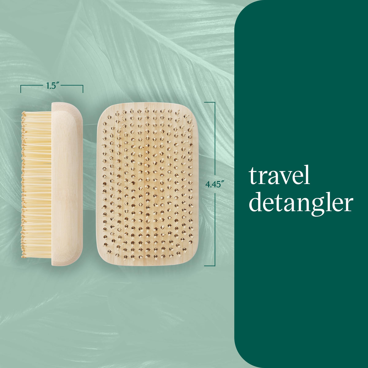 EcoTools Travel Detangler Hairbrush palm-sized for easy handling