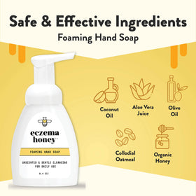 ECZEMA HONEY soap bottle side view showing pump