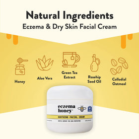 ECZEMA HONEY Soothing Facial Cream 2 Oz back view