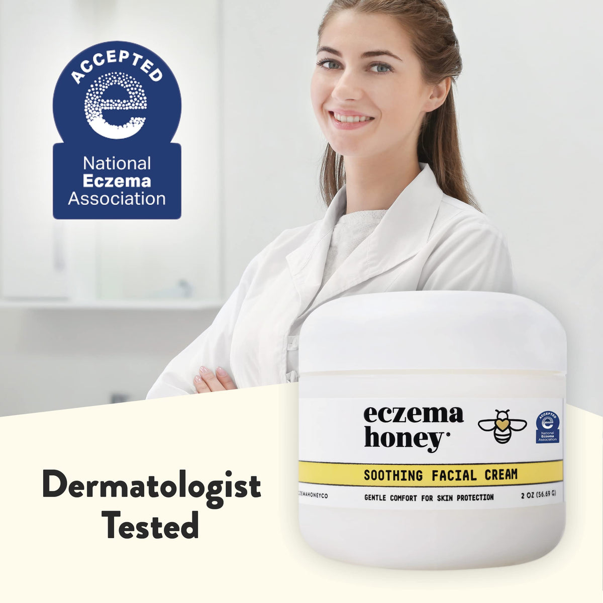 ECZEMA HONEY Soothing Facial Cream 2 Oz packaging details