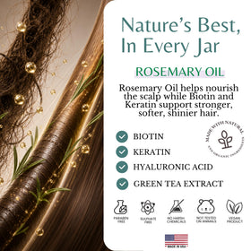 EDENIKA BOTANICALS Rosemary Hair Mask application on hair