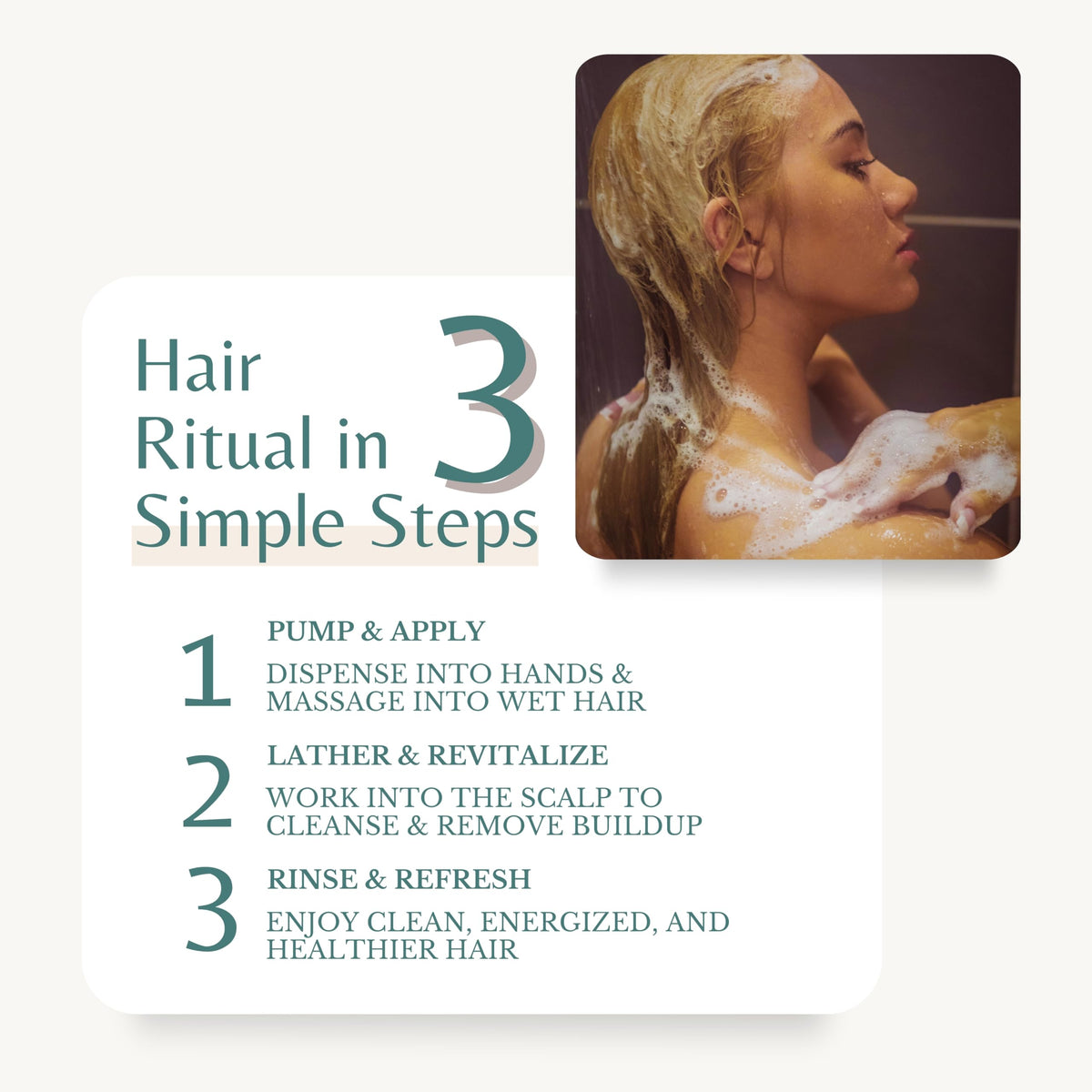 EDENIKA BOTANICALS Rosemary Oil Shampoo with a close-up of the pump