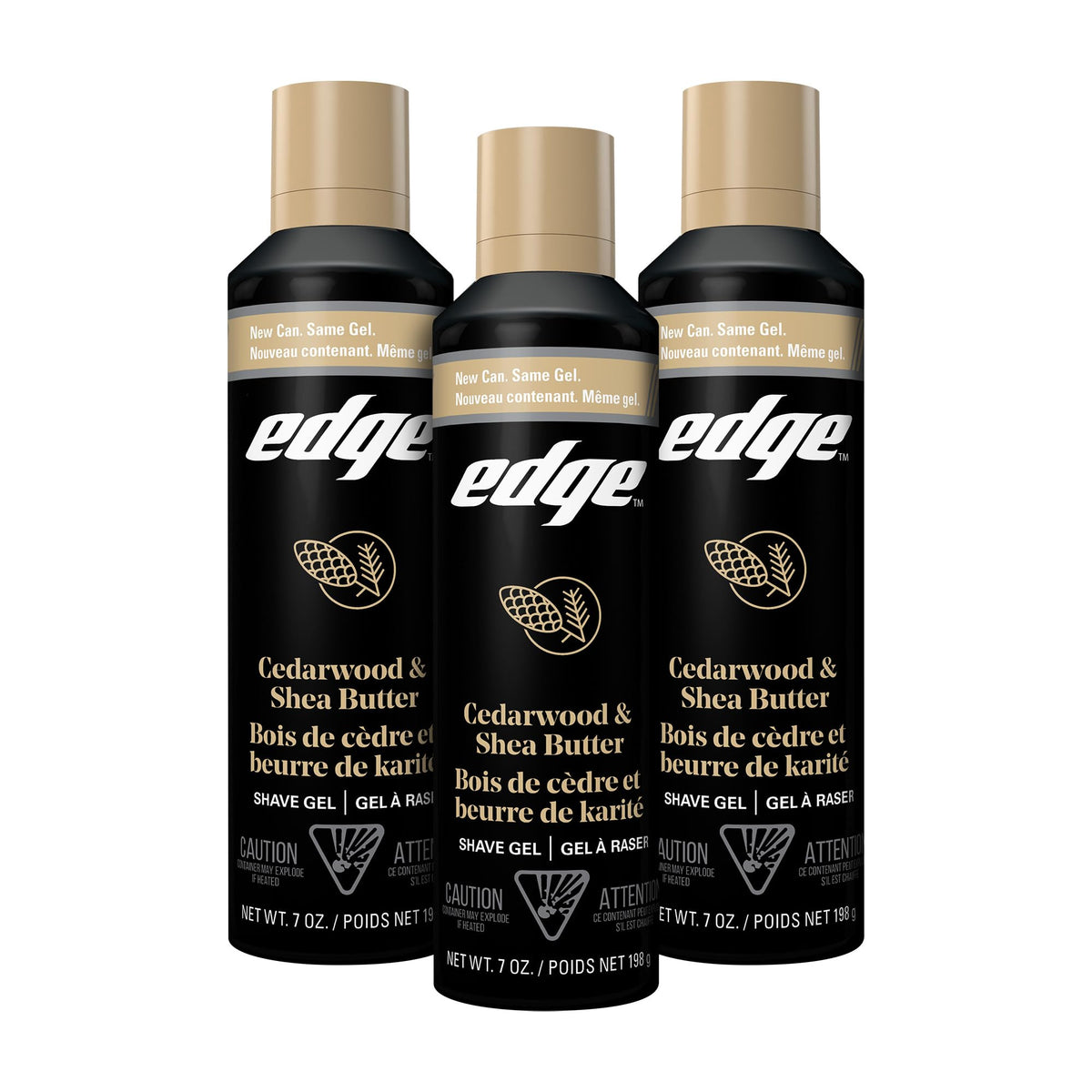 Edge Shave Gel for Men Cedarwood and Shea Butter 7oz packaging front view