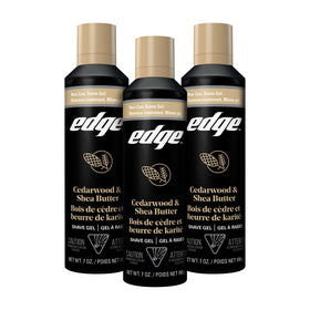 Edge Shave Gel for Men Cedarwood and Shea Butter 7oz packaging front view