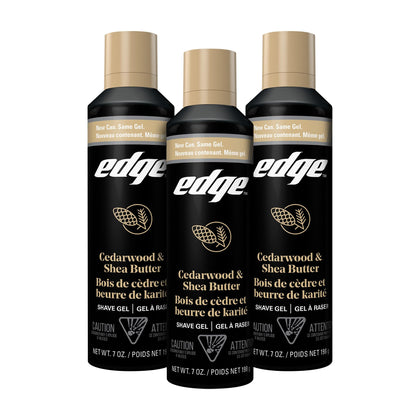 Edge Shave Gel for Men Cedarwood and Shea Butter 7oz packaging front view