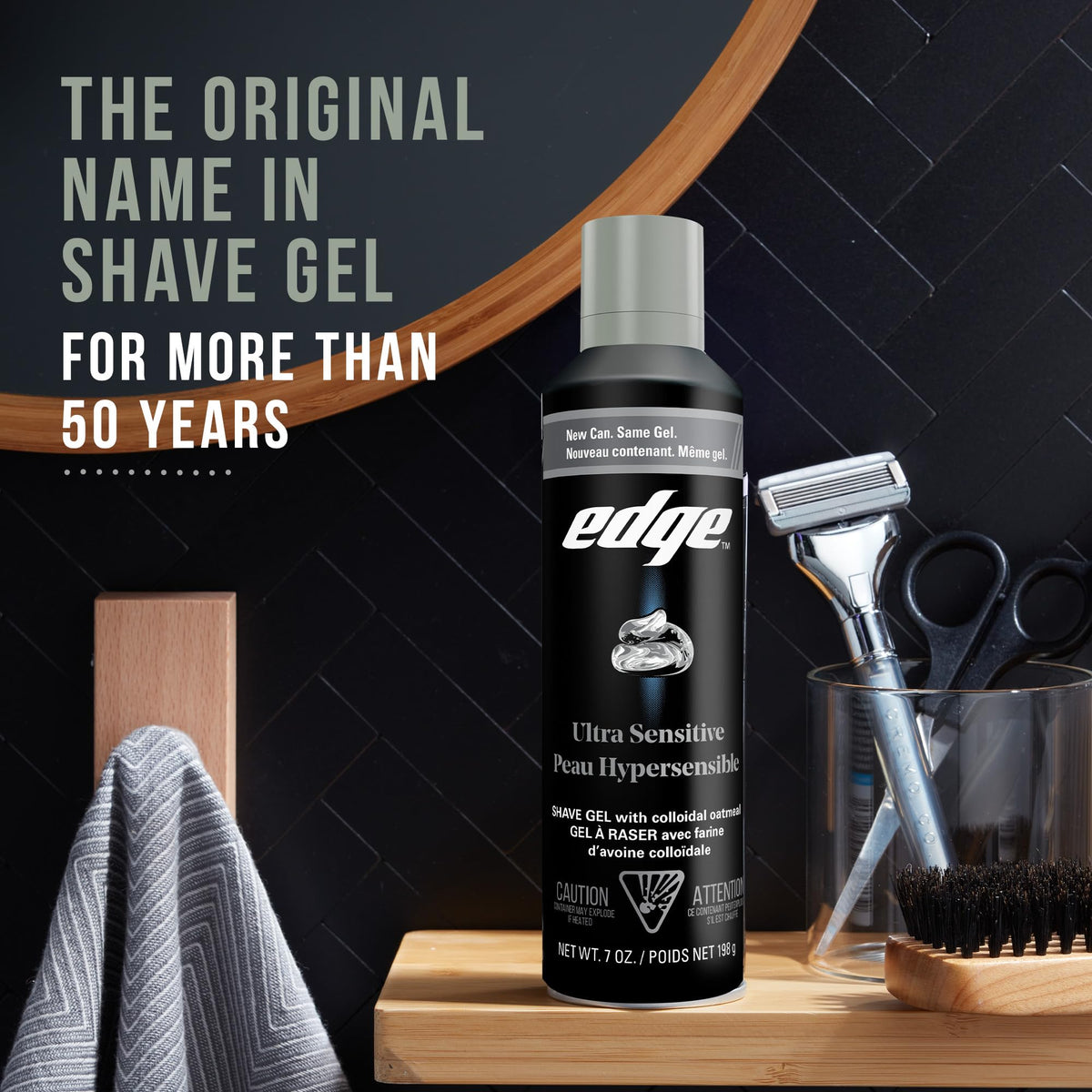 Edge Shaving Gel for Men 7 oz application on skin
