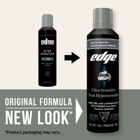 Edge Shaving Gel for Men 7 oz back view