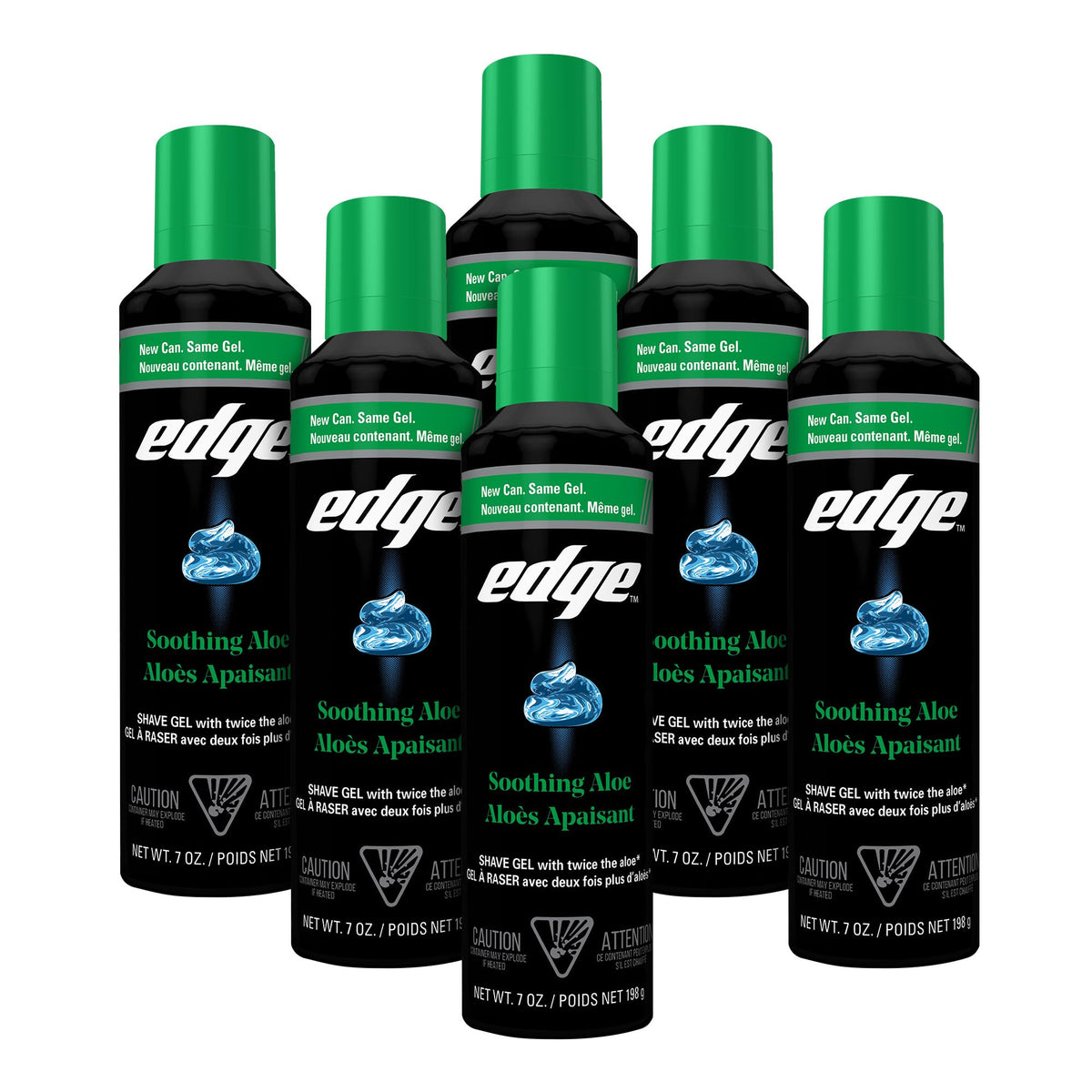 Edge Shaving Gel for Men 7 oz front view with soothing aloe