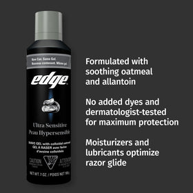 Edge Shaving Gel for Men 7 oz side view