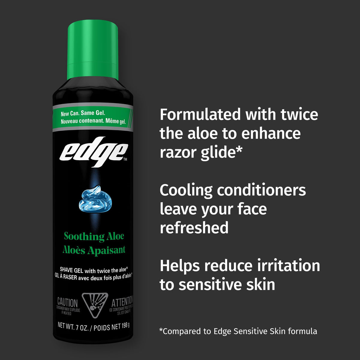 Edge Shaving Gel for Men 7 oz side view