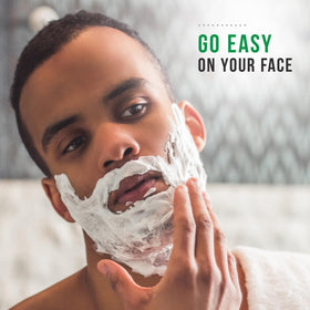 Edge Shaving Gel for Men applied on skin for shaving