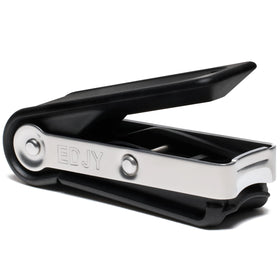 EDJY Fingernail Cutter black stainless steel front view