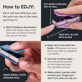 EDJY Fingernail Cutter close-up of surgical-grade stainless steel blade