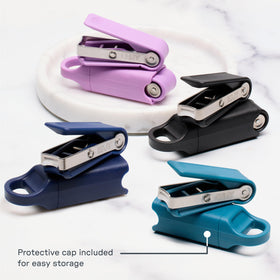 EDJY Fingernail Cutter Lilac in use on fingernails