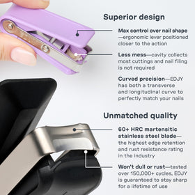 EDJY Fingernail Cutter side view highlighting lever position