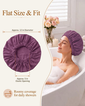 Edoneery shower cap alongside other beauty accessories