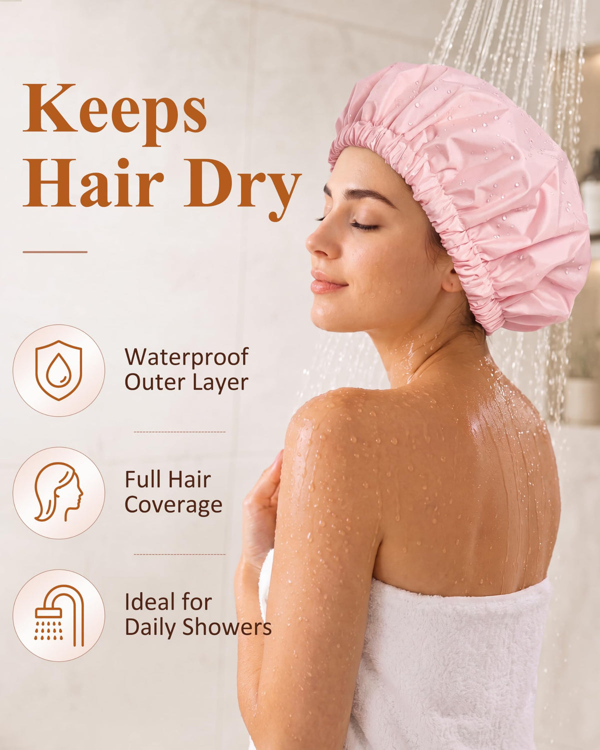 Edoneery shower cap elastic band close-up