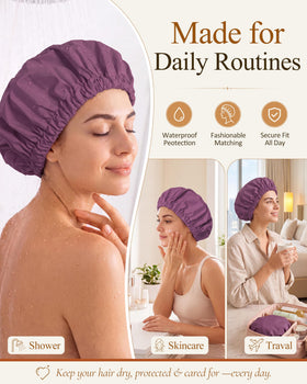 Edoneery shower cap folded for travel