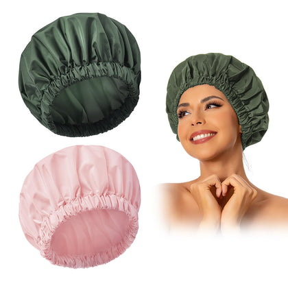 Edoneery Shower Cap front view in solid colour