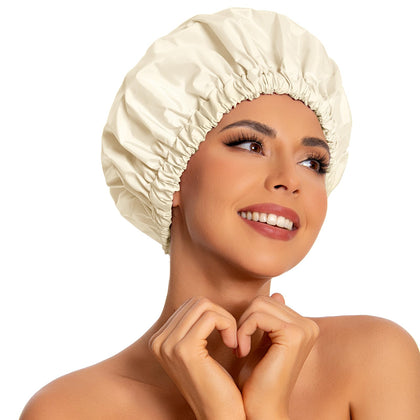 Edoneery Shower Cap front view in solid colour