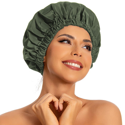 Edoneery Shower Cap front view in solid colour