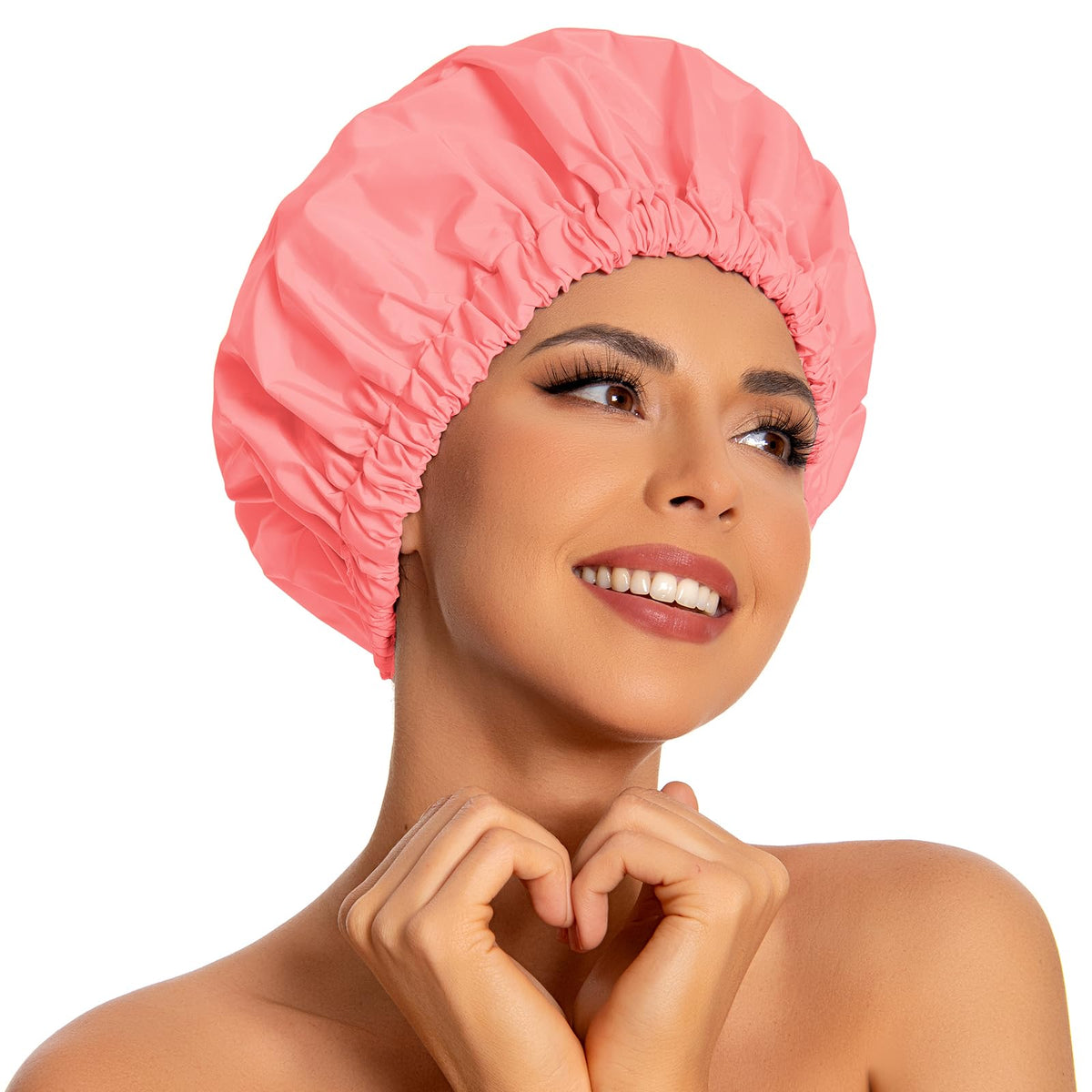 Edoneery Shower Cap front view in solid colour