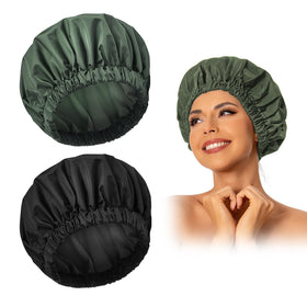 Edoneery Shower Cap front view, waterproof design
