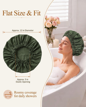 Edoneery Shower Cap in a bathroom setting