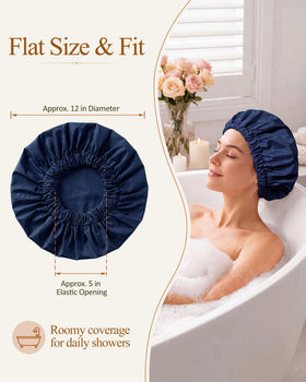 Edoneery Shower Cap showing breathable fabric texture