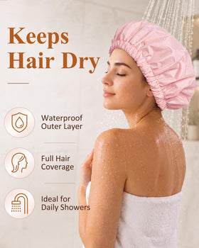 Edoneery Shower Cap showing elastic band detail