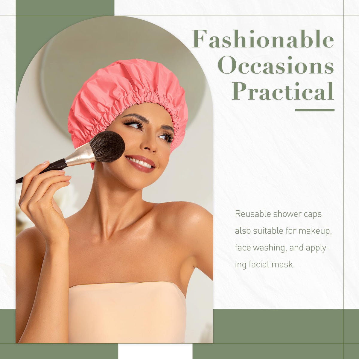 Edoneery Shower Cap showing elastic band detail