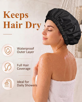 Edoneery Shower Cap showing elastic band detail