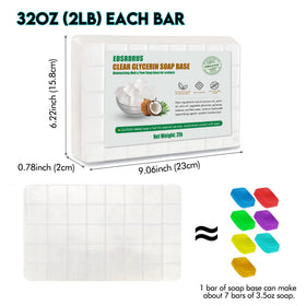 EDSRDRUS Glycerin Soap Base with ingredients displayed