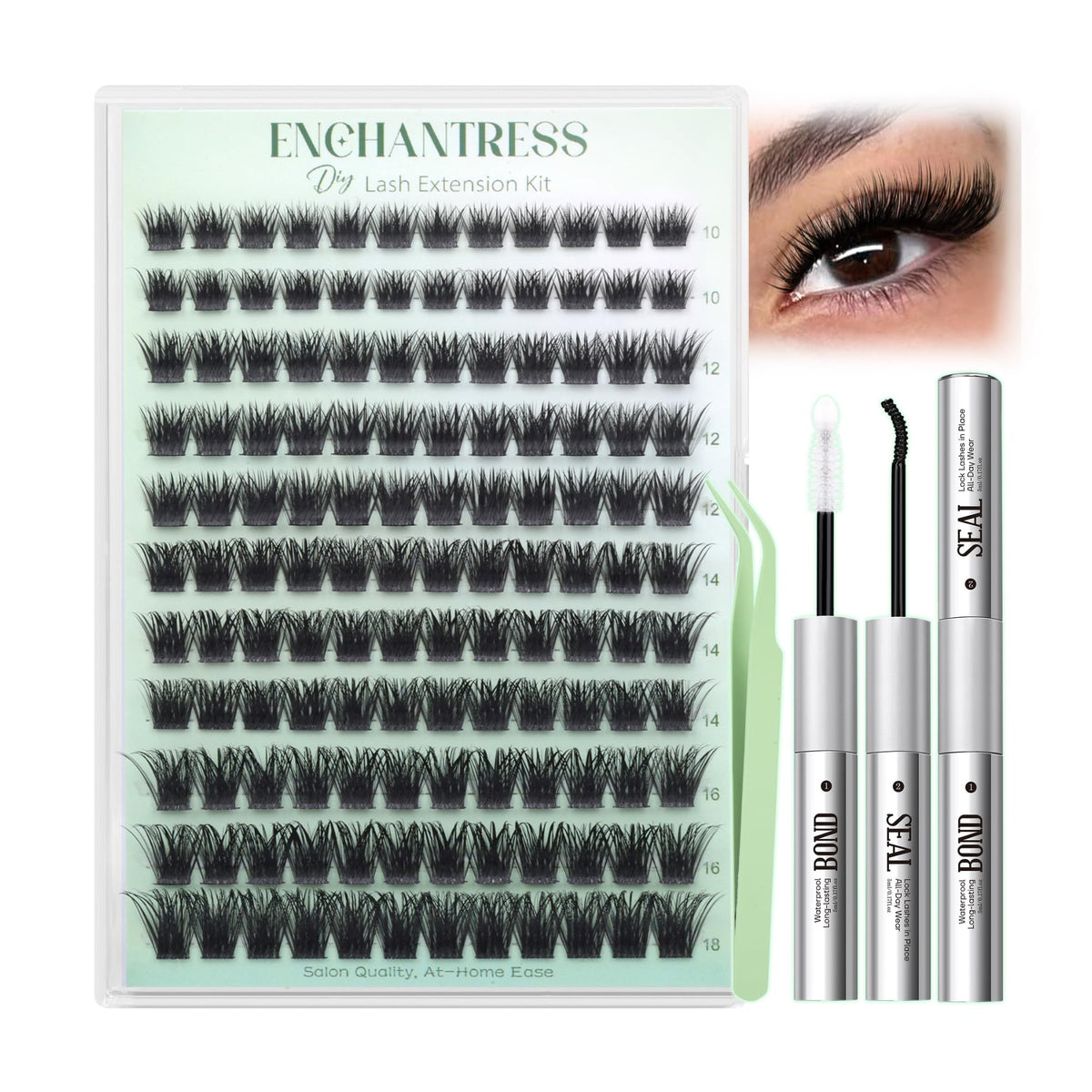 Eefofnn Enchantress Lash Clusters Kit packaging front view