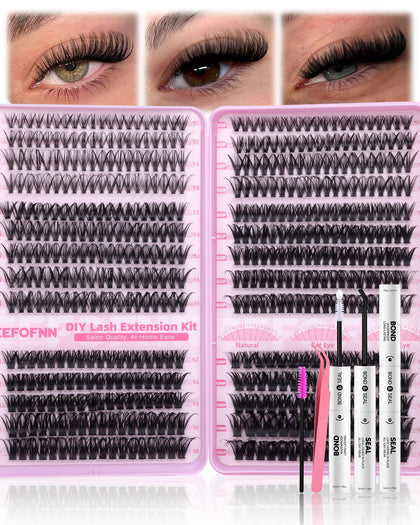 Eefofnn Lash Clusters Kit 560pcs packaging front view