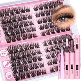Eefofnn Lash Clusters Kit packaging with tools and lashes