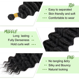 EERYA 16 Inch Ocean Wave Crochet Hair styled in boho braids