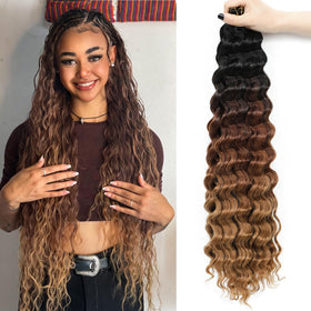 EERYA 24 Inch Ocean Wave Crochet Hair front view