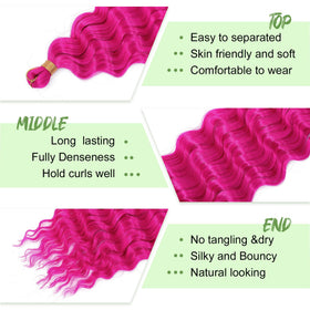 EERYA crochet hair packaging with two packs