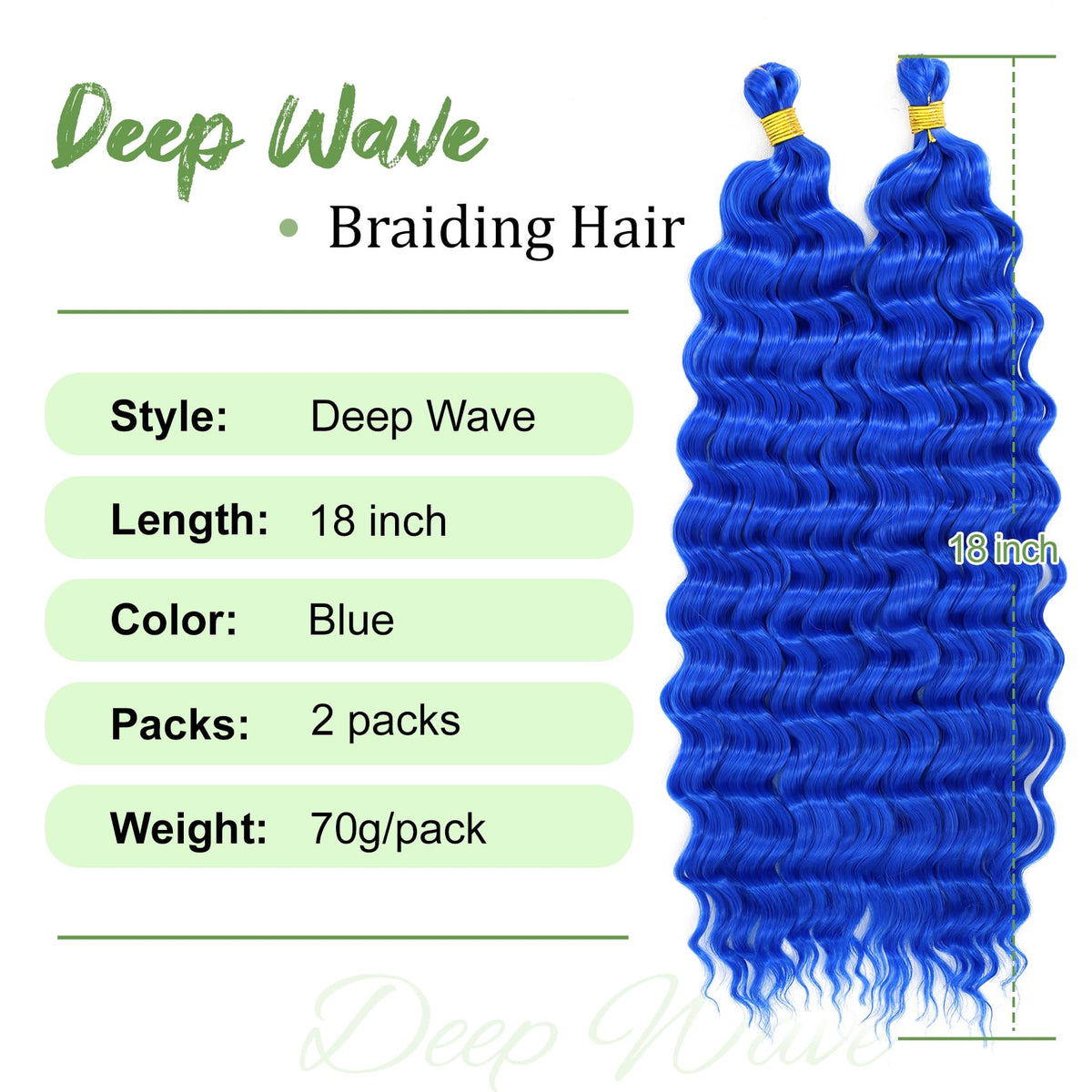 EERYA Deep Ocean Wave Braiding Hair close-up of texture