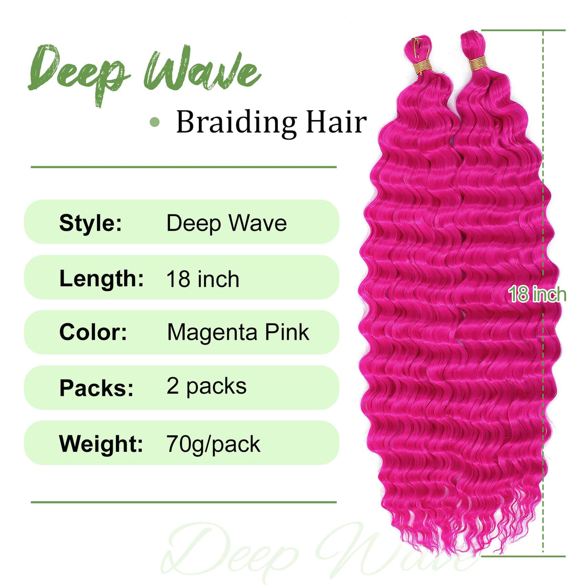 EERYA deep wave braiding hair close-up showing texture