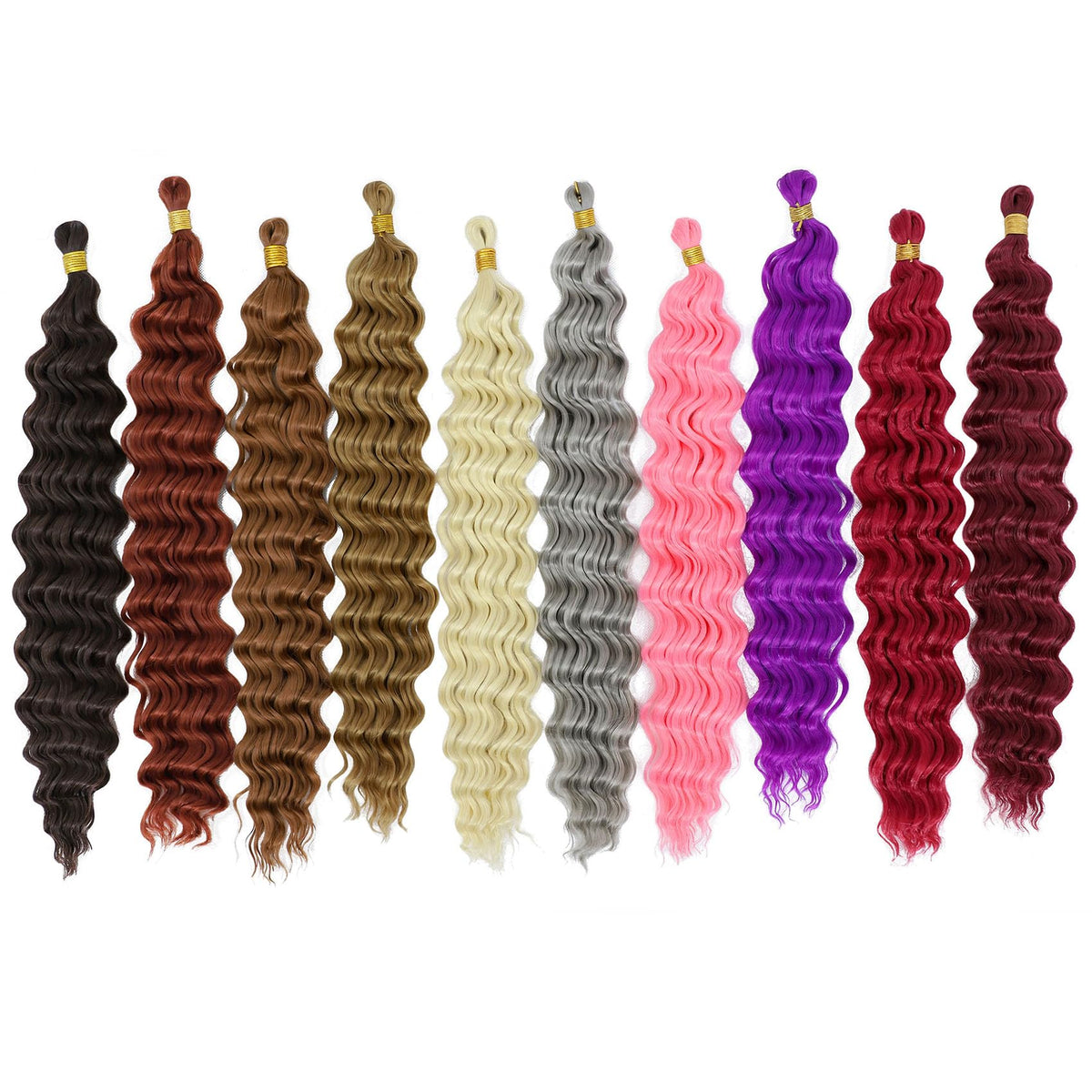 EERYA Deep Wave Curly Hair displayed with styling tools