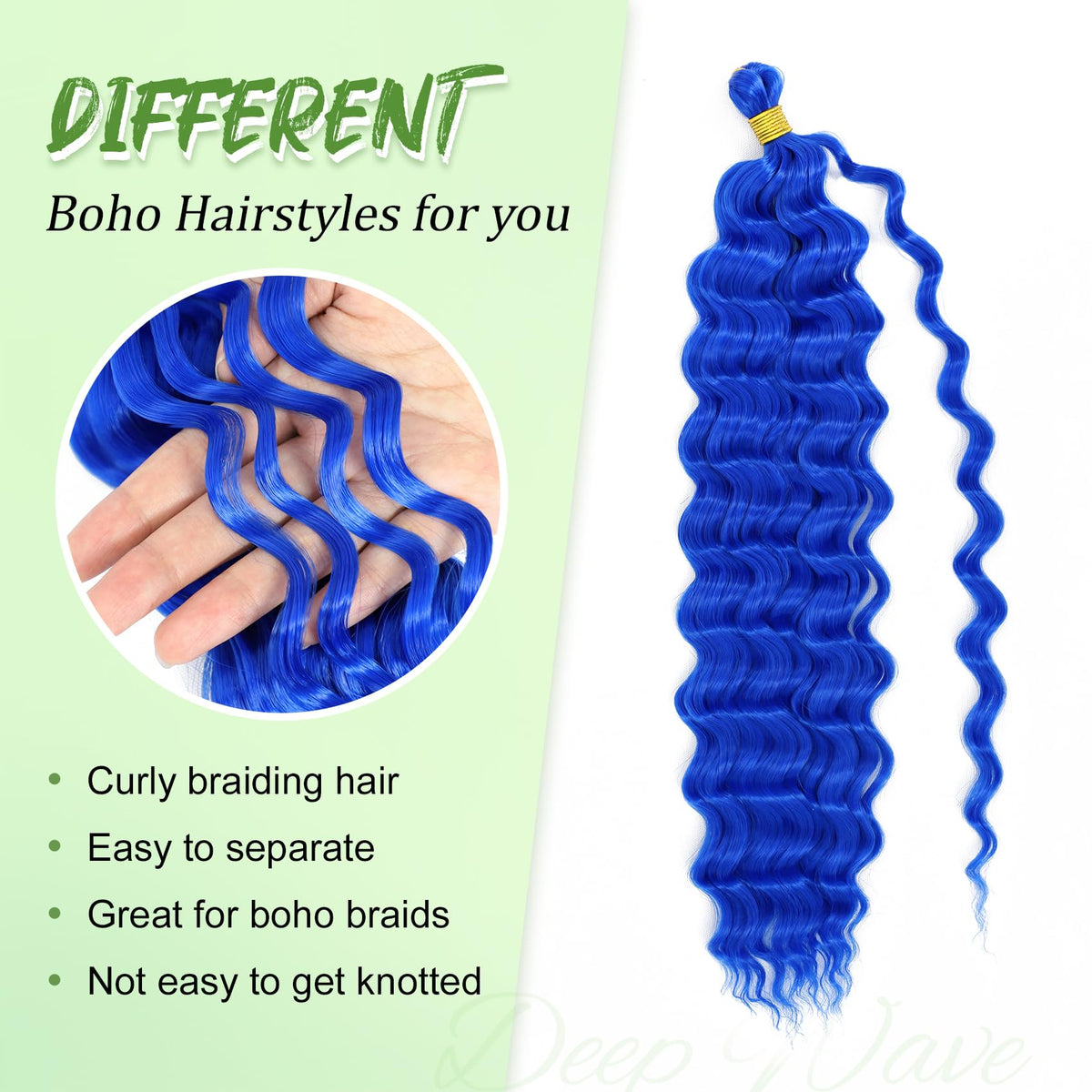 EERYA Long Curly Braiding Hair 18 Inch styled in boho box braids