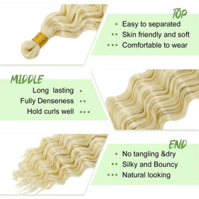 EERYA Long Curly Braiding Hair 18 Inch styled into boho box braids