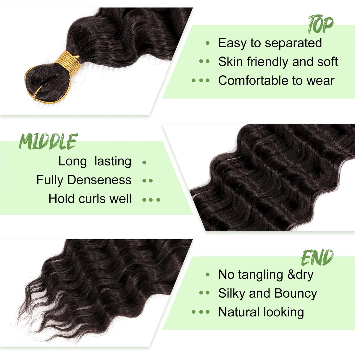 EERYA Long Curly Braiding Hair 20 Inch styled in boho box braids