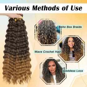 EERYA Long Curly Braiding Hair 24 Inch T27 in different colors