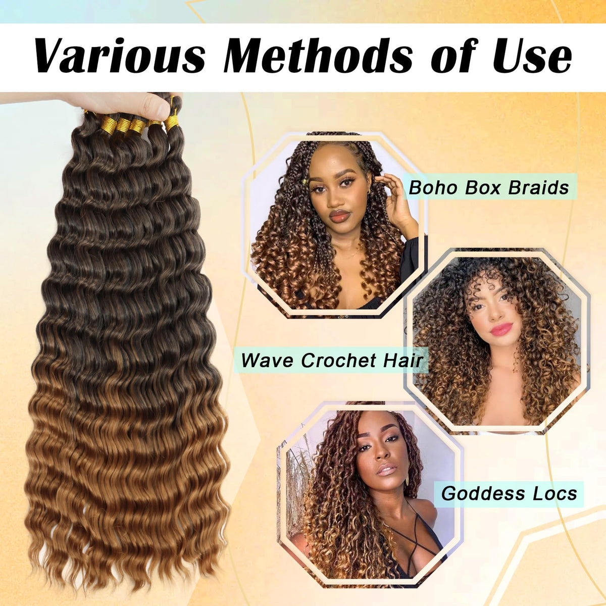 EERYA Long Curly Braiding Hair 24 Inch T30 in different colours